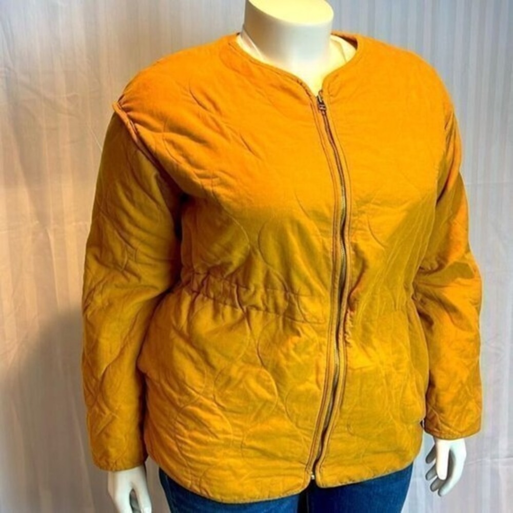 UNIVERSAL THREAD Camel Corduroy Zip Up Jacket XL Patch Pocket
